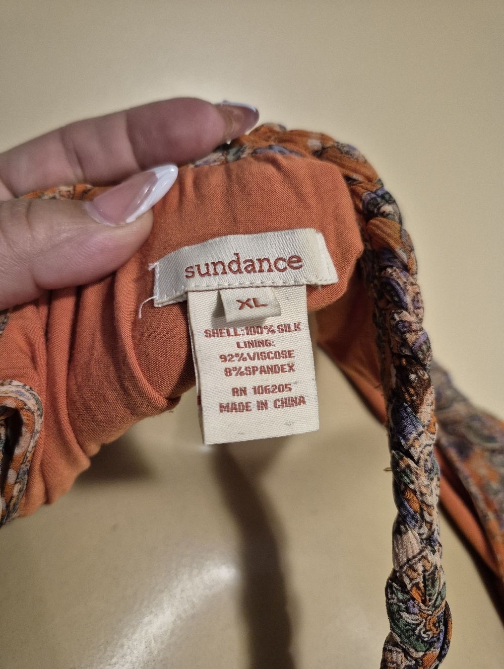 Sundance Silk Summer Top Blouse XL - Picture 6 of 6